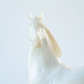 Decorative White Horse Statue - Classic Resin Home Accent
